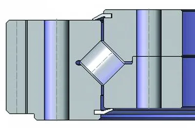 Однорядные роликовые с крестообразным расположением роликов с внешним зацеплением